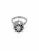 Bague 56.5 Bague cocktail art déco en or blanc certifiée HRD avec diamants 58 Facettes