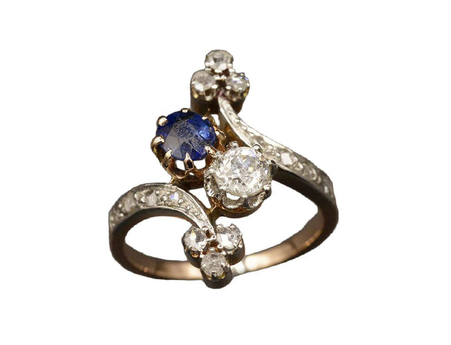 Bague 48 Bague 1900 saphir diamants 58 Facettes A10231