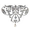 Pendentif Rêverie romantique : broche-pendentif en diamant victorien avec accent de perles 58 Facettes 22154-0348