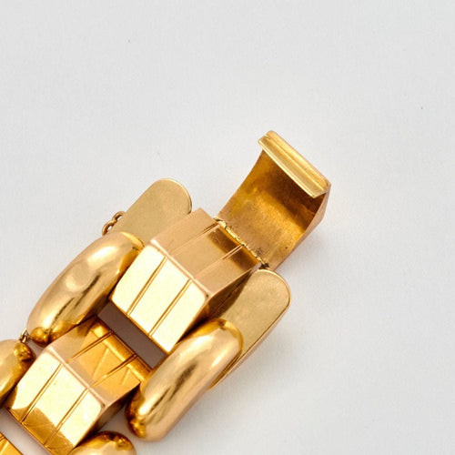 Bracelet Bracelet Tank articulé en or jaune 18k 58 Facettes