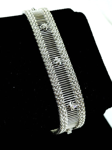 Bracelet BRACELET EN OR BLANC ET DIAMANTS 58 Facettes