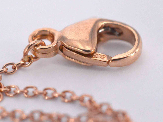 Bracelet Bracelet en or rose avec cœur en diamant 0,10 carat 58 Facettes 2234