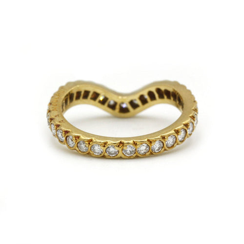 Bague 53 Alliance Or & Diamants - A. A. Mouchet 58 Facettes 250061R