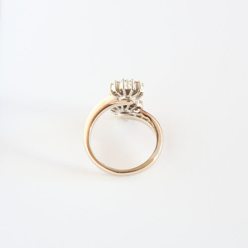 Bague 57 Bague « Toi et moi » en or blanc avec diamants 58 Facettes 152/23