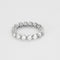 Bague 51 Bague souple en or gris et diamants 58 Facettes JRW0023