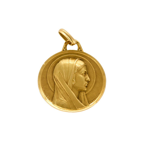 Pendentif AUGIS - Médaille religieuse or jaune, Viege Marie 58 Facettes SAI03674