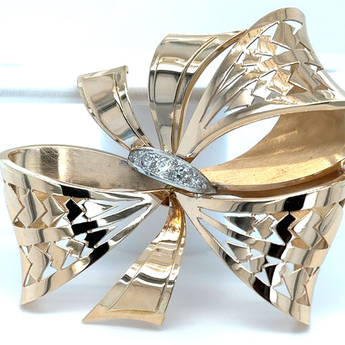 Broche Broche « Noeud » Or Rose - Diamants 58 Facettes Réf 1.0000027/5