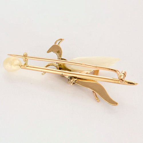 Broche Broche fin XIX Cigale en or et diamants. 58 Facettes P21L2