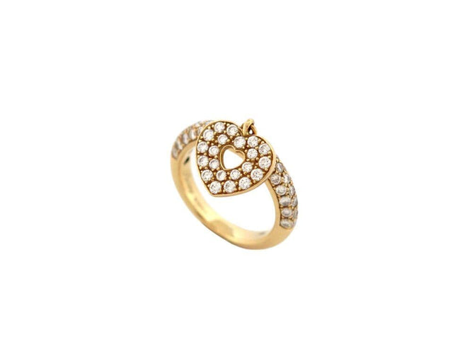 Bague 52 bague POIRAY coeur secret t52 69 diamants 1ct en or jaune 18k 6.7gr 58 Facettes 267698