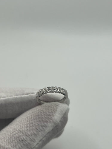 Bague 52 Demi Alliance or et diamants 0,21 ct 58 Facettes 00005001