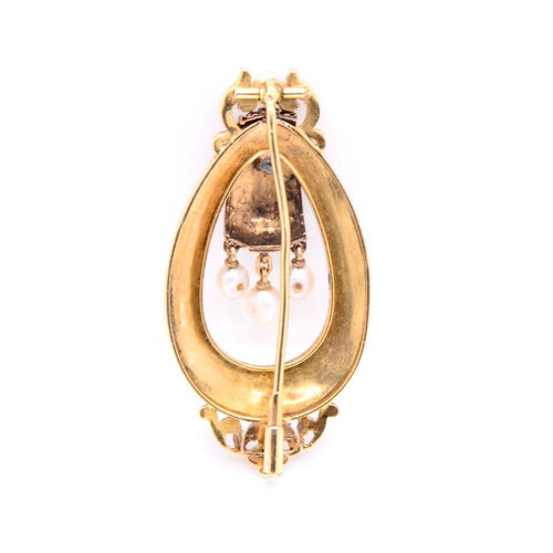 Broche Broche or jaune Axelle , 19è 58 Facettes 117