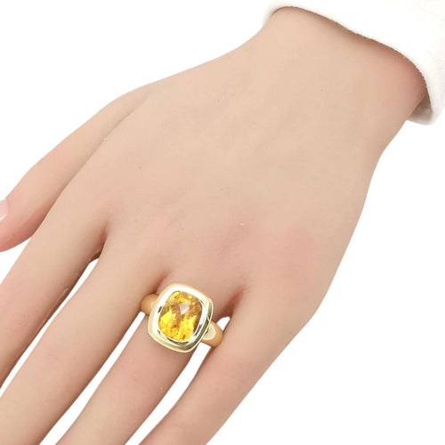 Bague 60 Bague or jaune & citrine 58 Facettes