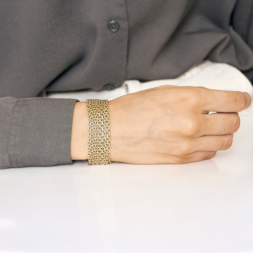 Bracelet Bracelet multi rangs en or jaune 58 Facettes CAN12462