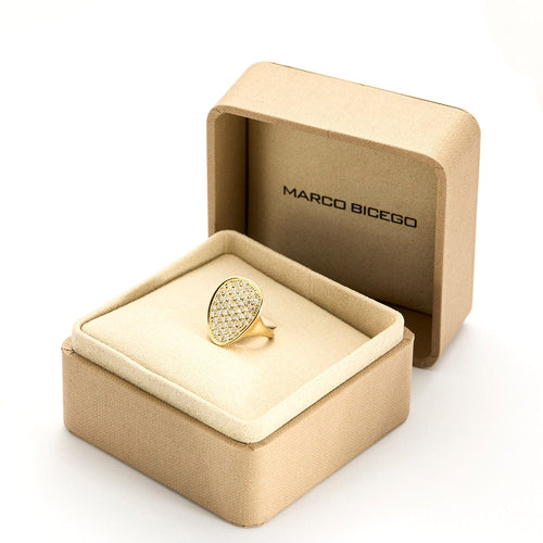 Bague 54 MARCO BICEGO - LUNARIA ALTA - Bague or jaune et diamants 58 Facettes SP1