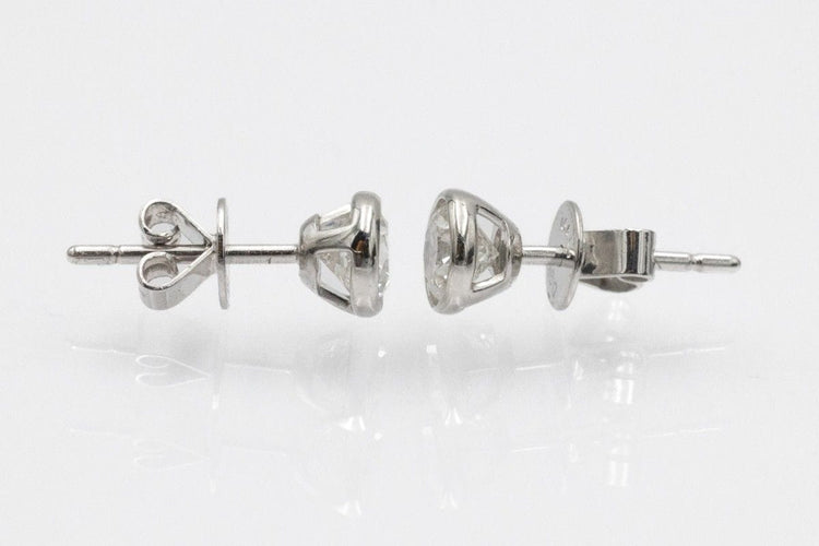 Boucles d'oreilles Platinum earrings with 1.00 ct diamonds, GIA certified 58 Facettes 11581