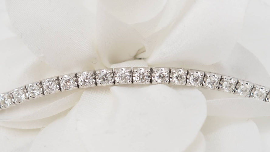 Bratara River din aur alb si diamante