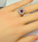 Bague Bague marguerite or blanc rubis et diamants 58 Facettes AB413