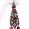 Boucles d'oreilles Boucles d'oreilles catalanes anciennes en or jaune et argent avec grenats naturels 58 Facettes