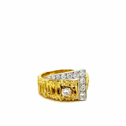 Bague 56 Bague or jaune et diamants 58 Facettes 1.0000206/1