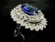 Bague 52 Bague sertie d'un saphir et 1,60 carat de brillants 58 Facettes