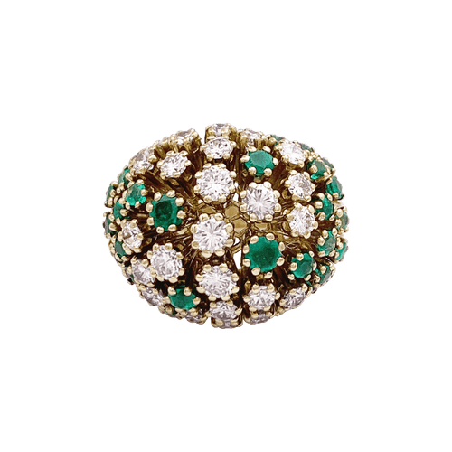 Bague 54 Bague Patek Philippe or jaune, diamants, émeraudes. 58 Facettes 34502