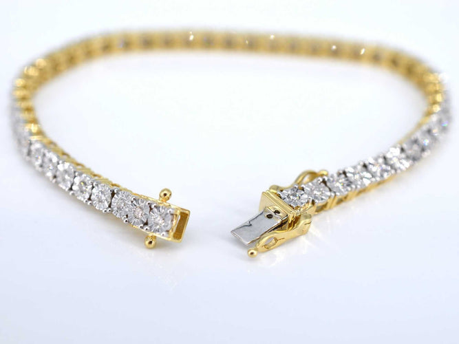 Bracelet Bracelet de tennis en or serti de diamants de 1,20 carat 58 Facettes 2149