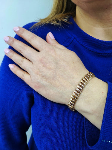 Bracelet Bracelet or jaune, maille américaine 58 Facettes BRAC.US-1810.8