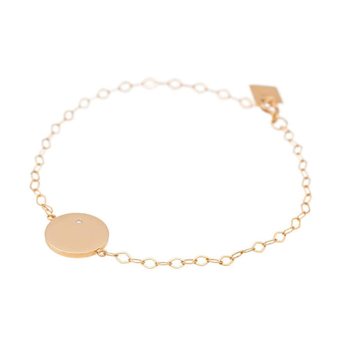 Bracelet Ginette NY Bracelet Mini ever disc Or rose Diamant 58 Facettes 2682437CN