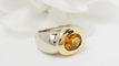 Bague 52.5 Bague ou citrine bicolore 58 Facettes 32557