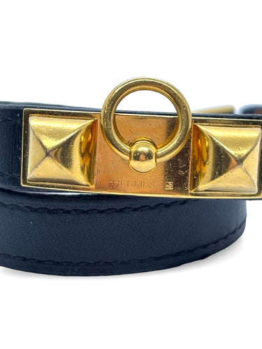 Bracelet Bracelet double tour Hermès Rivale plaqué or 58 Facettes 1170