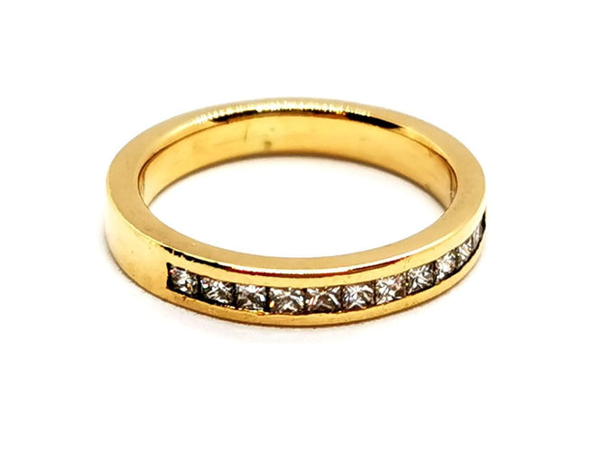 Bague 48 Bague Demi alliance Or jaune Diamant 58 Facettes 1126712CN
