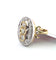 Bague 53 Bague en or jaune 18 carats et argent avec diamants 58 Facettes