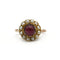 Bague 54 Bague - Or jaune, grenat et perles 58 Facettes 1217
