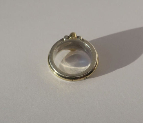 Christofle - Bague jonc vintage godrons en or 18k et argent 58 Facettes