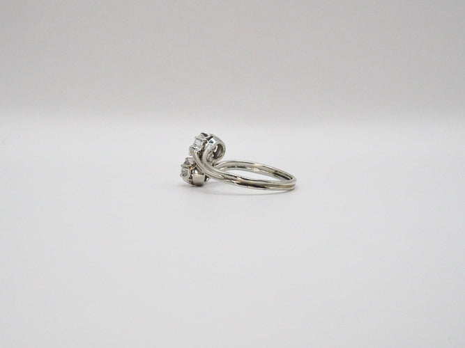 Bague 60 Bague vintage or blanc diamants 58 Facettes 4546