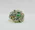 Bague Bague en or avec diamants et une émeraude 58 Facettes 50288