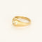 Yellow gold ring with diamonds 
