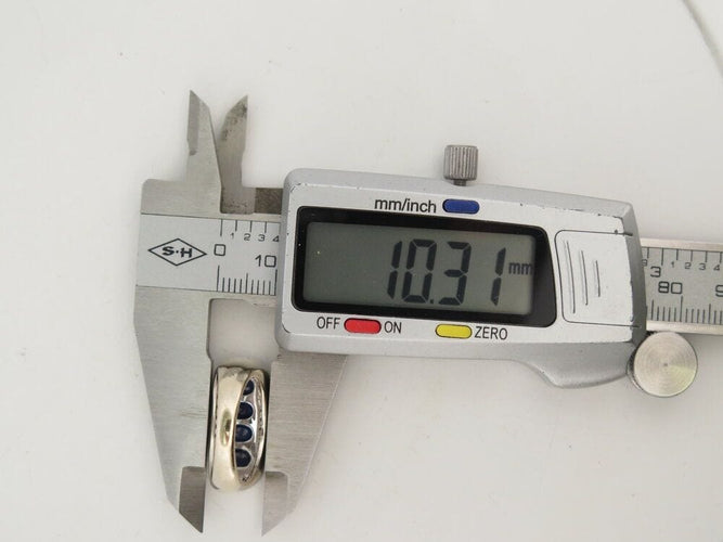 Bague 54 bague sertie 4 saphirs 2.08ct et 30 diamants 0.24ct 54 or blanc 18k 58 Facettes 267841