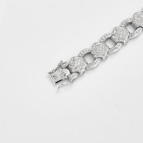 Collier Bracelet chaîne en pavage de diamants 58 Facettes 3665