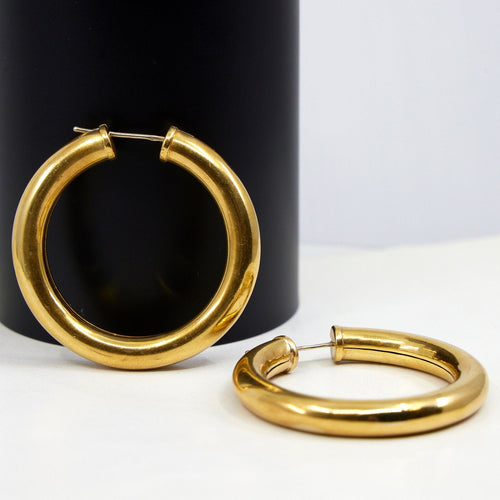 Boucles d'oreilles CREOLES OR JAUNE 18K 58 Facettes 0