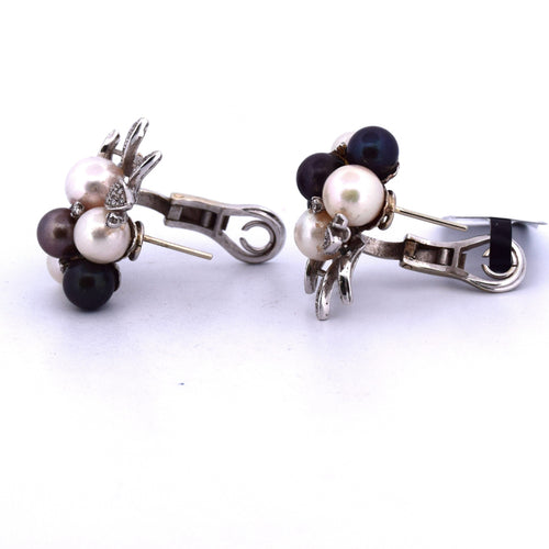 Boucles d'oreilles BOUCLES D'OREILLES VINTAGE en or jaune avec perles 58 Facettes