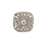 Bague 56 Bague en platine avec diamant central et diamants environnants 58 Facettes