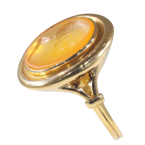 Bague 65 Bague pour homme en or intaille antique du début de l'époque victorienne 58 Facettes 12131-0052