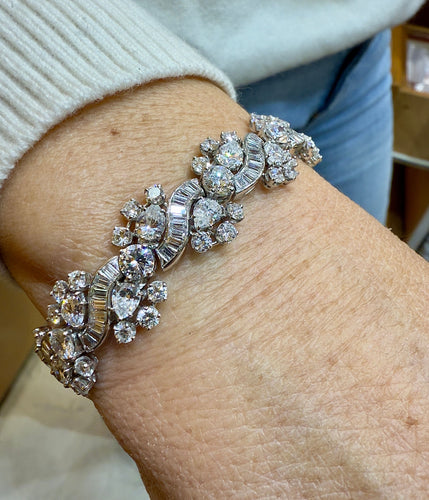 Bracelet Bracelet haute joaillerie en platine , or et diamants 58 Facettes
