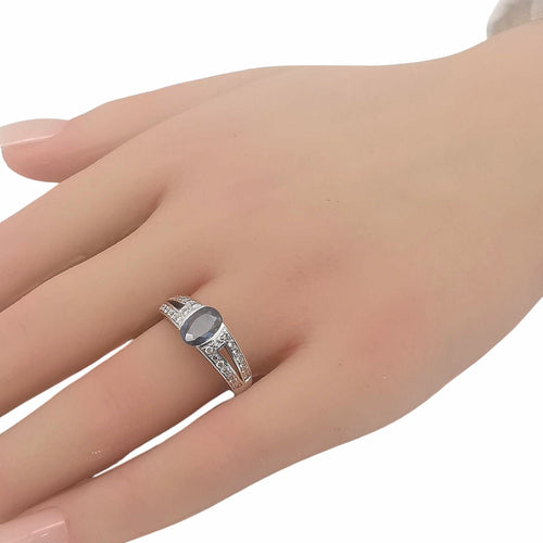 Bague 58 Bague en or saphir et diamants 58 Facettes