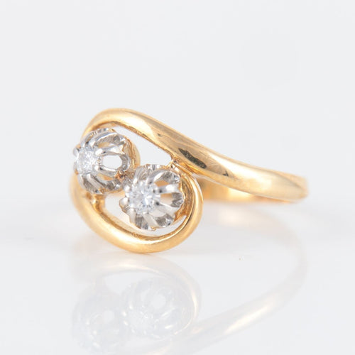 Bague 52.5 Bague toi et moi, deux diamants 58 Facettes P3L11