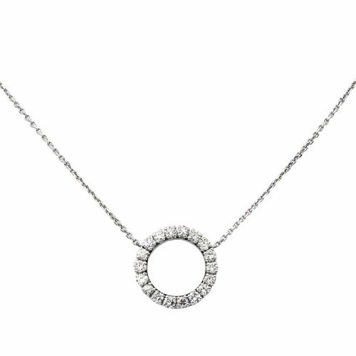 Collier Collier Pendentif Or blanc Diamant 58 Facettes 3681130CN