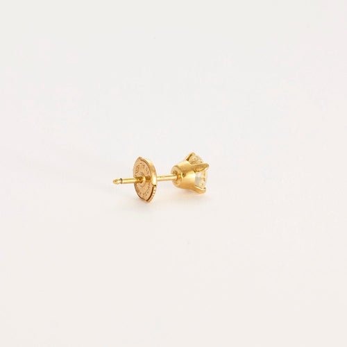 Boucles d'oreilles Boucles d'oreille puce en or jaune et diamant 58 Facettes LP27