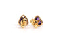 Boucles d'oreilles Boucles d'oreilles contemporaines en or jaune 18 carats serties d'améthystes 58 Facettes 21831