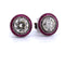 Boucles d'oreilles Boucles d'oreilles anciennes en or blanc, diamants et rubis 58 Facettes